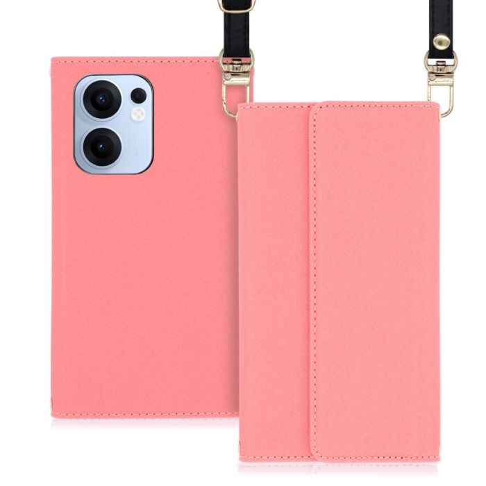 [ LOOF STRAP ] OPPO Reno13 A  スマホケース ケース カバー ショルダー スマホショルダー ストラップ 肩掛け 首掛け 手帳型ケース カード収納 マグネット付き [ OPPO Reno13 A ]