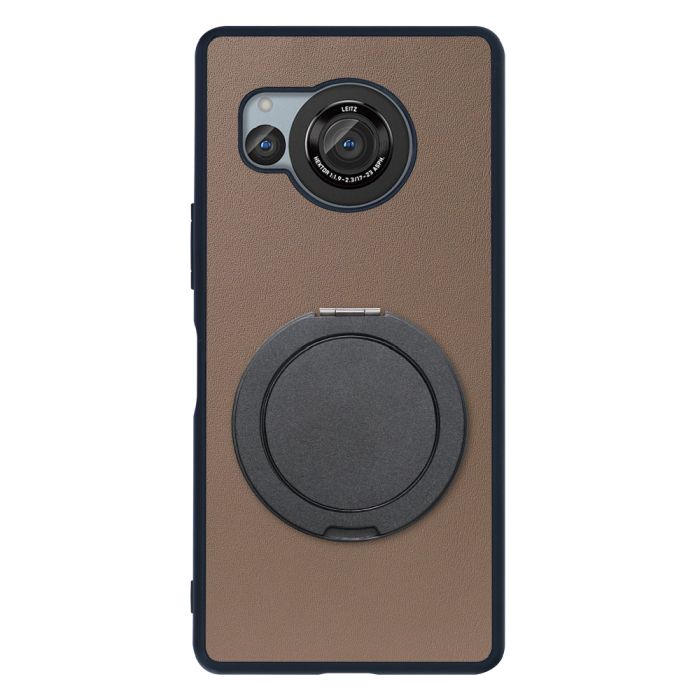 [ LOOF RING-SHELL (シンプル Ver.) ] AQUOS R8 SH-52D AQUOSR8 スマホケース 背面 ケース カバー ハードケース スマホリング リング付き 本革 ストラップホール [ AQUOS R8 ]