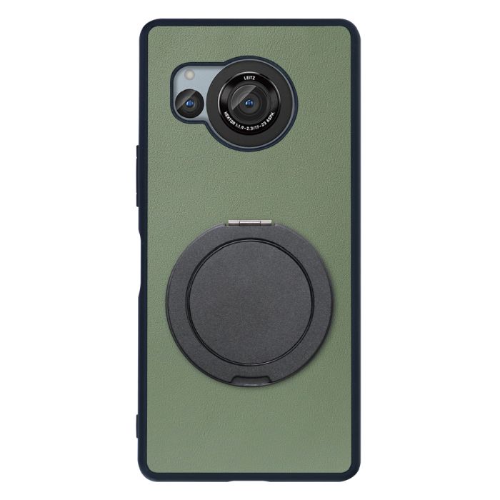 [ LOOF RING-SHELL (シンプル Ver.) ] AQUOS R8 SH-52D AQUOSR8 スマホケース 背面 ケース カバー ハードケース スマホリング リング付き 本革 ストラップホール [ AQUOS R8 ]