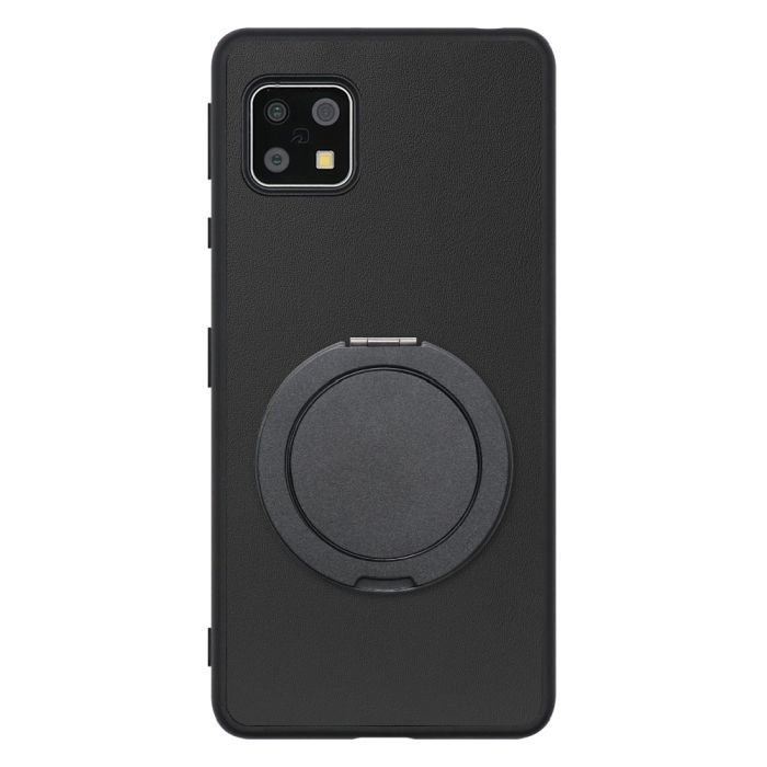[ LOOF RING-SHELL (シンプル Ver.) ] AQUOS sense4 / sense4 lite / sense4 basic / sense5G / やさしいスマホ2 sense 4 4lite 4basic 5G sense4lite sense4basic スマホケース 背面 ケース カバー ハードケース スマホリング リング付き 本革 ストラップホール [ AQUOS sense4/4 lite/4 basic/sense5G/やさしいスマホ2 ]