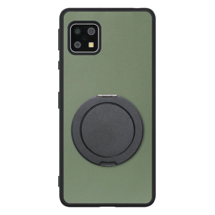 [ LOOF RING-SHELL (シンプル Ver.) ] AQUOS sense4 / sense4 lite / sense4 basic / sense5G / やさしいスマホ2 sense 4 4lite 4basic 5G sense4lite sense4basic スマホケース 背面 ケース カバー ハードケース スマホリング リング付き 本革 ストラップホール [ AQUOS sense4/4 lite/4 basic/sense5G/やさしいスマホ2 ]