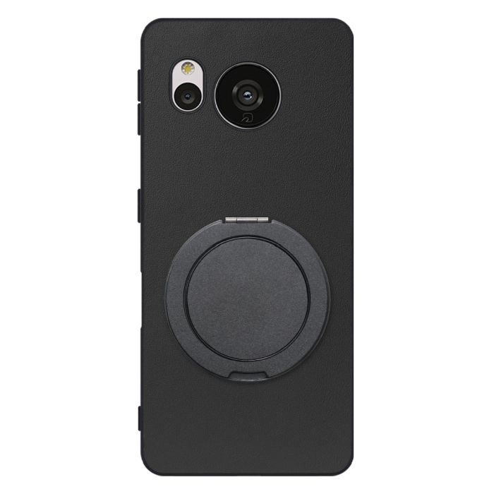 [ LOOF RING-SHELL (シンプル Ver.) ] AQUOS sense7 sense 7 スマホケース 背面 ケース カバー ハードケース スマホリング リング付き 本革 ストラップホール [ AQUOS sense7 ]