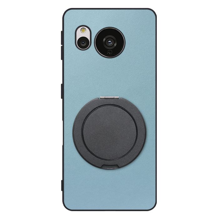[ LOOF RING-SHELL (シンプル Ver.) ] AQUOS sense7 sense 7 スマホケース 背面 ケース カバー ハードケース スマホリング リング付き 本革 ストラップホール [ AQUOS sense7 ]