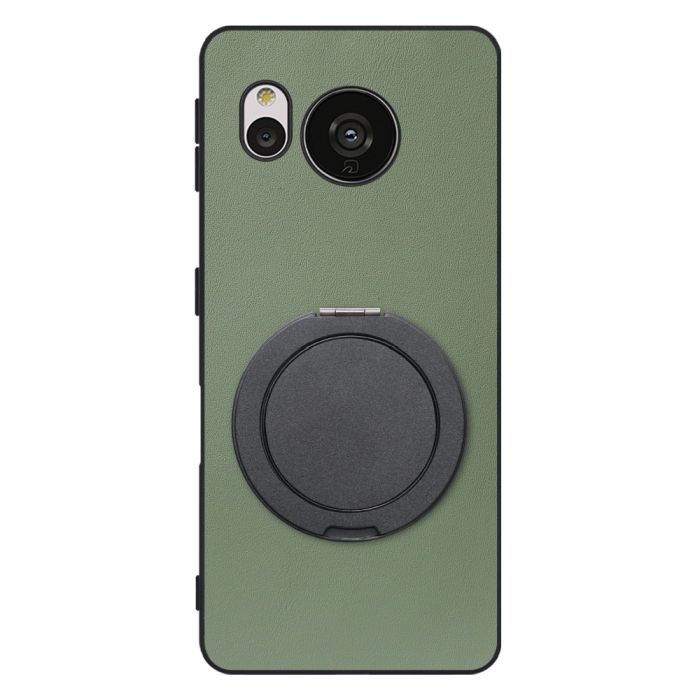 [ LOOF RING-SHELL (シンプル Ver.) ] AQUOS sense7 sense 7 スマホケース 背面 ケース カバー ハードケース スマホリング リング付き 本革 ストラップホール [ AQUOS sense7 ]