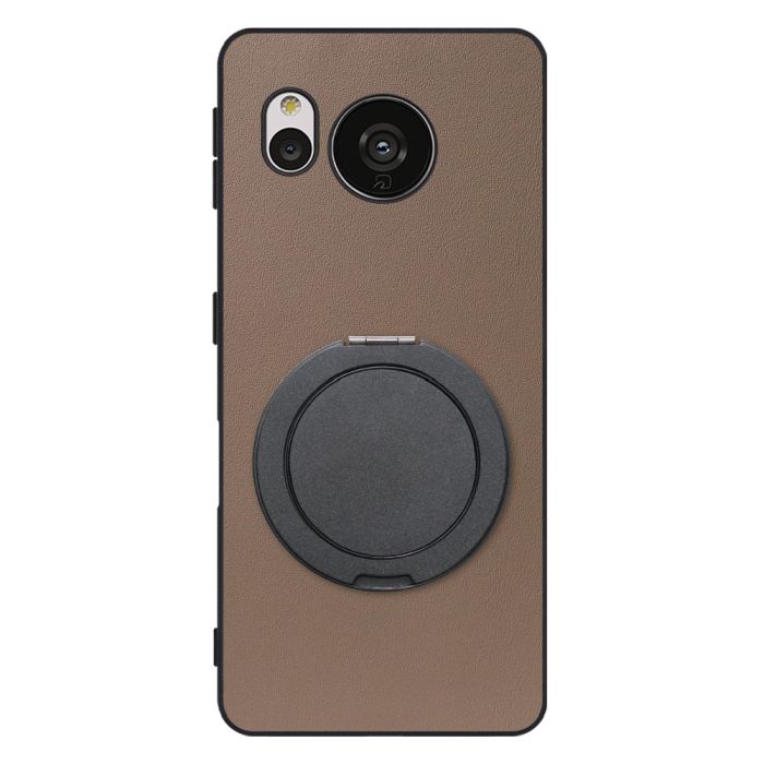 [ LOOF RING-SHELL (シンプル Ver.) ] AQUOS sense7 Plus sense7plus 7plus sense 7 スマホケース 背面 ケース カバー ハードケース スマホリング リング付き 本革 ストラップホール [ AQUOS sense7 Plus ]