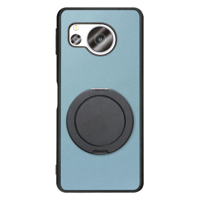 [ LOOF RING-SHELL (シンプル Ver.) ] AQUOS sense8 SH-54D / SHG11 sense 8 スマホケース 背面 ケース カバー ハードケース スマホリング リング付き 本革 ストラップホール [ AQUOS sense8 ]