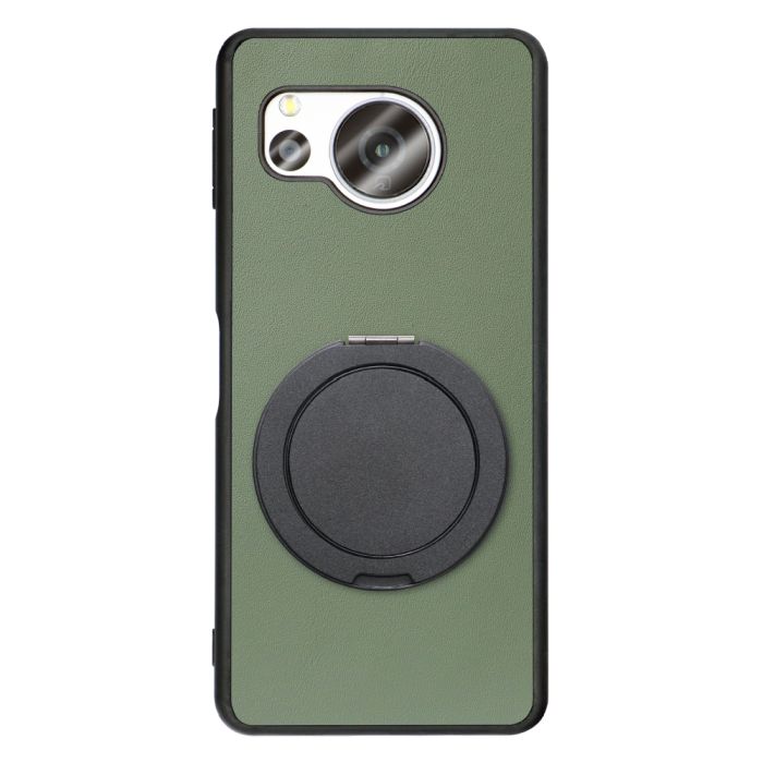 [ LOOF RING-SHELL (シンプル Ver.) ] AQUOS sense8 SH-54D / SHG11 sense 8 スマホケース 背面 ケース カバー ハードケース スマホリング リング付き 本革 ストラップホール [ AQUOS sense8 ]