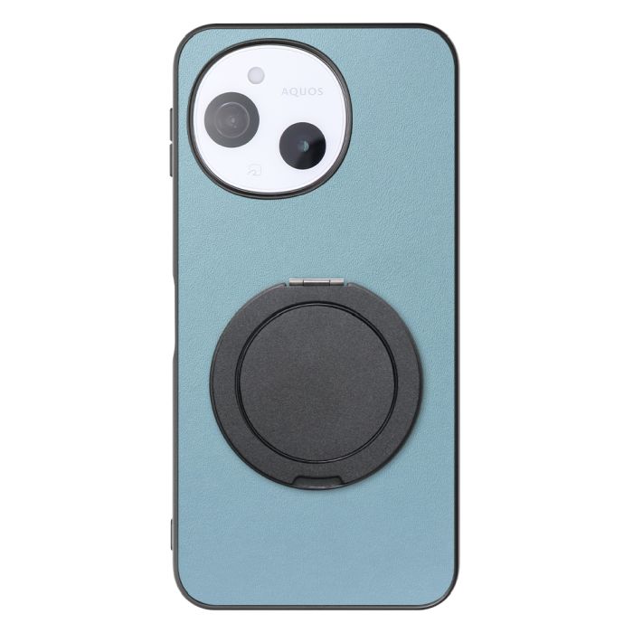 [ LOOF RING-SHELL (シンプル Ver.) ] AQUOS sense9 SH-53E SHG14 SH-M2 SH-53F SH-M33 スマホケース 背面 ケース カバー ハードケース スマホリング リング付き 本革 ストラップホール [ AQUOS sense9 / sense10 ]
