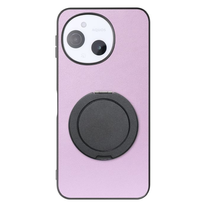 [ LOOF RING-SHELL (シンプル Ver.) ] AQUOS sense9 SH-53E SHG14 SH-M2 SH-53F SH-M33 スマホケース 背面 ケース カバー ハードケース スマホリング リング付き 本革 ストラップホール [ AQUOS sense9 / sense10 ]