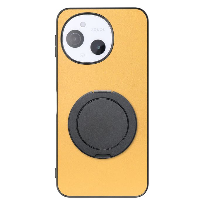 [ LOOF RING-SHELL (シンプル Ver.) ] AQUOS sense9 SH-53E SHG14 SH-M2 SH-53F SH-M33 スマホケース 背面 ケース カバー ハードケース スマホリング リング付き 本革 ストラップホール [ AQUOS sense9 / sense10 ]