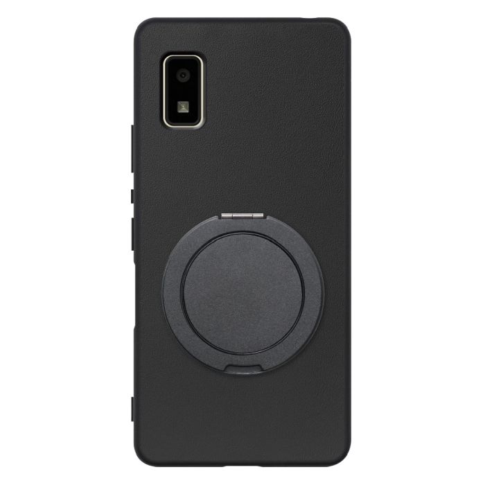 [ LOOF RING-SHELL (シンプル Ver.) ] AQUOS wish2 / wish  スマホケース 背面 ケース カバー ハードケース スマホリング リング付き 本革 ストラップホール [ AQUOS wish/wish2 ]