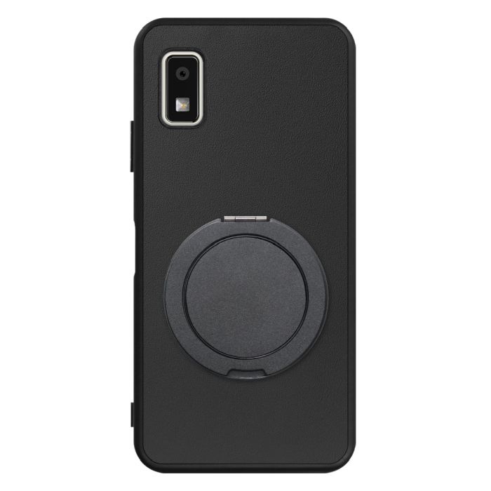 [ LOOF RING-SHELL (シンプル Ver.) ] AQUOS wish3 SH-53D / A303SH / A302SH  スマホケース 背面 ケース カバー ハードケース スマホリング リング付き 本革 ストラップホール [ AQUOS wish3 ]