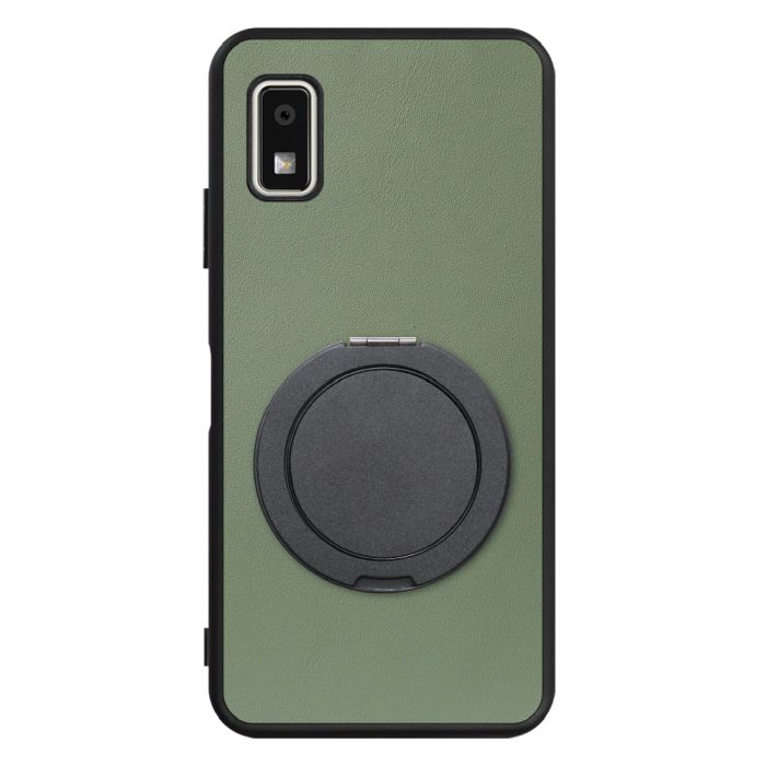 [ LOOF RING-SHELL (シンプル Ver.) ] AQUOS wish3 SH-53D / A303SH / A302SH  スマホケース 背面 ケース カバー ハードケース スマホリング リング付き 本革 ストラップホール [ AQUOS wish3 ]