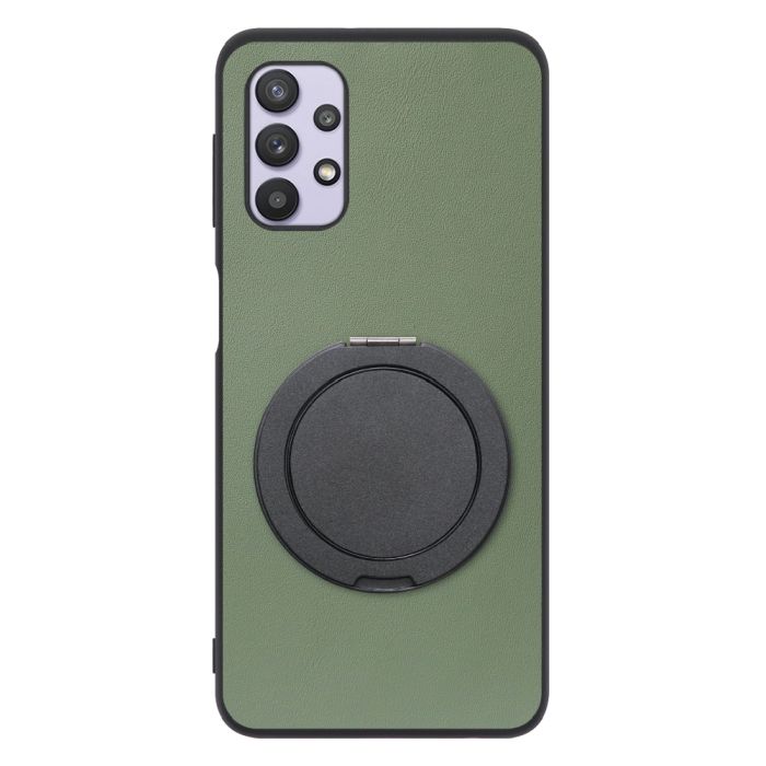 [ LOOF RING-SHELL (シンプル Ver.) ] Galaxy A32 5G SCG08 a325g スマホケース 背面 ケース カバー ハードケース スマホリング リング付き 本革 ストラップホール [ Galaxy A32 5G ]