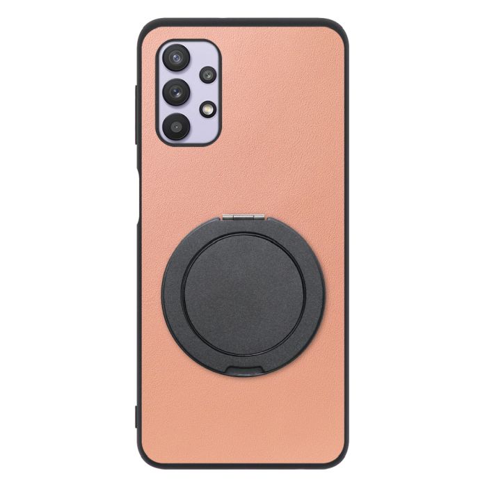 [ LOOF RING-SHELL (シンプル Ver.) ] Galaxy A32 5G SCG08 a325g スマホケース 背面 ケース カバー ハードケース スマホリング リング付き 本革 ストラップホール [ Galaxy A32 5G ]