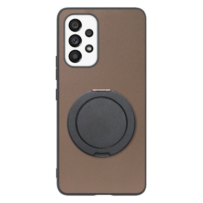 [ LOOF RING-SHELL (シンプル Ver.) ] Galaxy A53 5G SC-53C / SCG15 a535g スマホケース 背面 ケース カバー ハードケース スマホリング リング付き 本革 ストラップホール [ Galaxy A53 5G ]