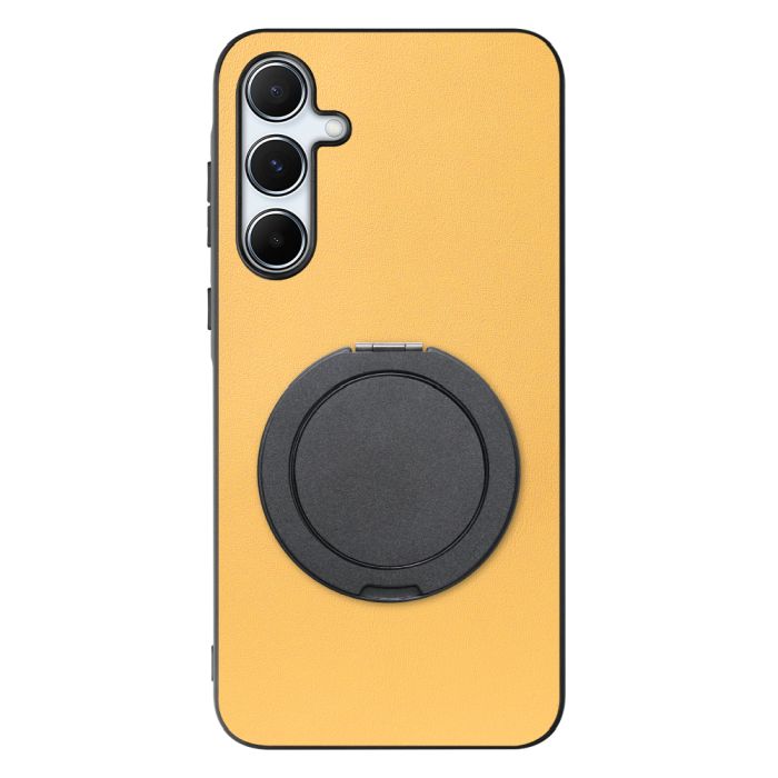 [ LOOF RING-SHELL (シンプル Ver.) ] Galaxy A55 5G  スマホケース 背面 ケース カバー ハードケース スマホリング リング付き 本革 ストラップホール [ Galaxy A55 5G ]