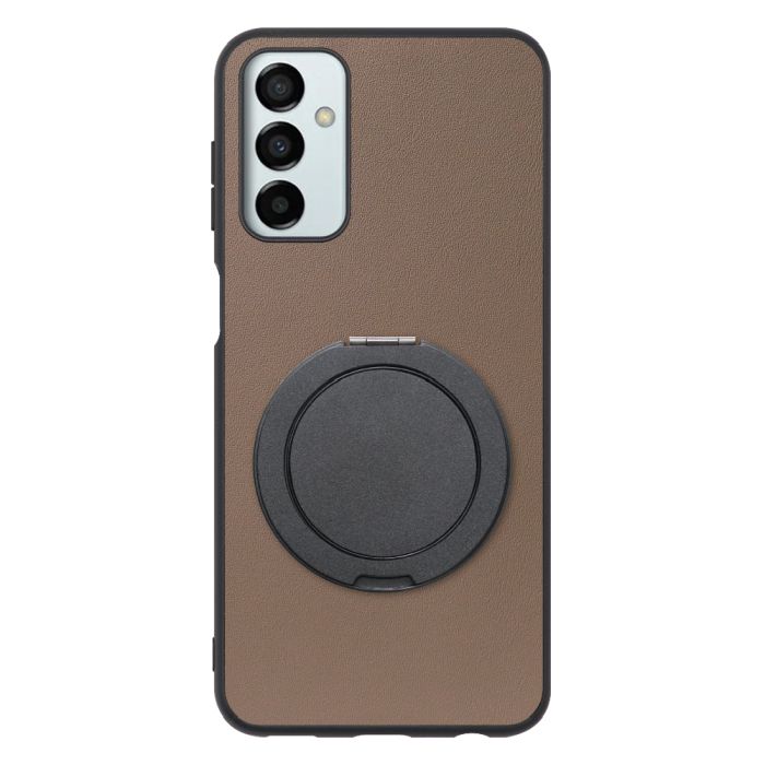 [ LOOF RING-SHELL (シンプル Ver.) ] Galaxy M23 5G m235g スマホケース 背面 ケース カバー ハードケース スマホリング リング付き 本革 ストラップホール [ Galaxy M23 5G ]