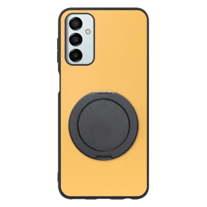 [ LOOF RING-SHELL (シンプル Ver.) ] Galaxy M23 5G m235g スマホケース 背面 ケース カバー ハードケース スマホリング リング付き 本革 ストラップホール [ Galaxy M23 5G ]