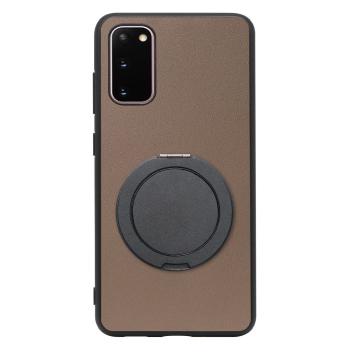 [ LOOF RING-SHELL (シンプル Ver.) ] Galaxy S20 5G SC-51A / SCG01 s205g スマホケース 背面 ケース カバー ハードケース スマホリング リング付き 本革 ストラップホール [ Galaxy S20 5G ]