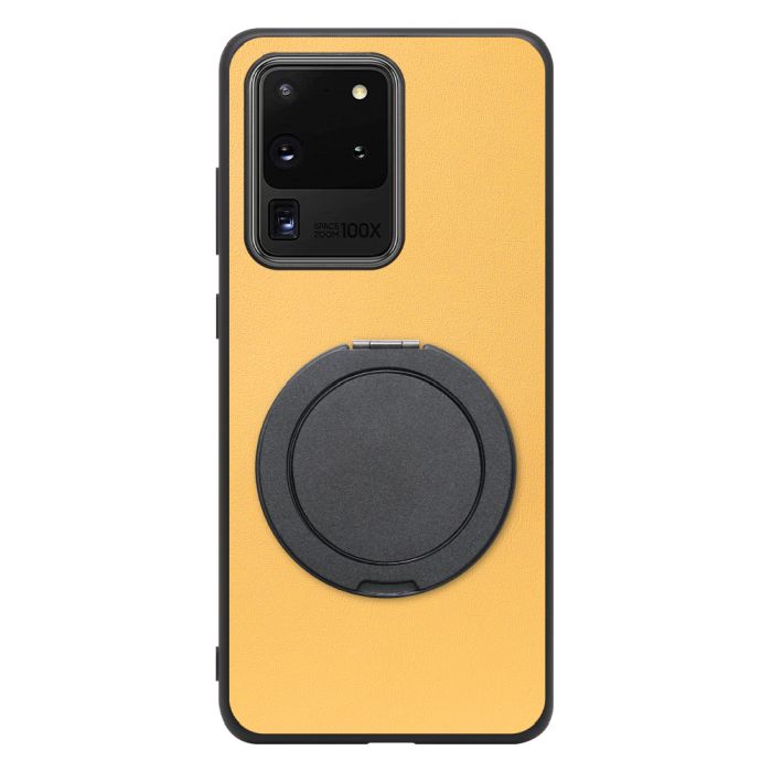 [ LOOF RING-SHELL (シンプル Ver.) ] Galaxy S20 Ultra s20ultra スマホケース 背面 ケース カバー ハードケース スマホリング リング付き 本革 ストラップホール [ Galaxy S20 Ultra 5G ]