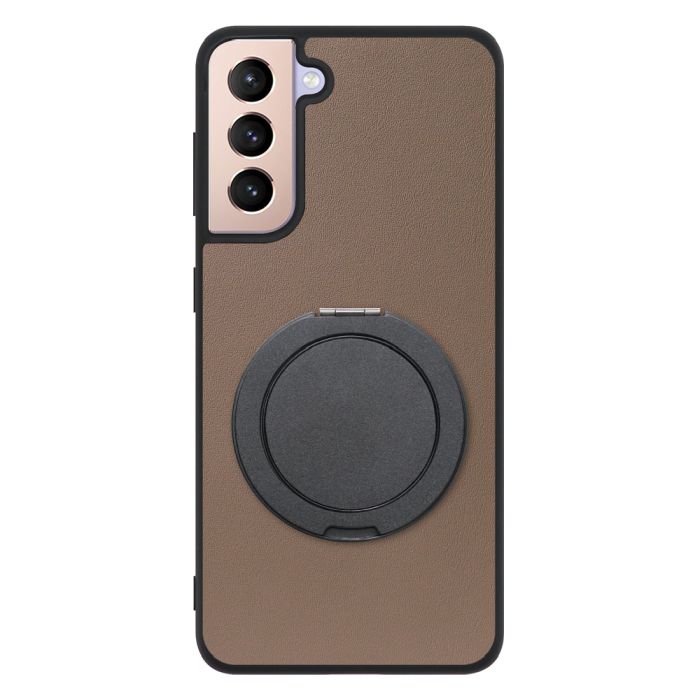 [ LOOF RING-SHELL (シンプル Ver.) ] Galaxy S21 5G SC-51B / SCG09 s215g スマホケース 背面 ケース カバー ハードケース スマホリング リング付き 本革 ストラップホール [ Galaxy S21 5G ]