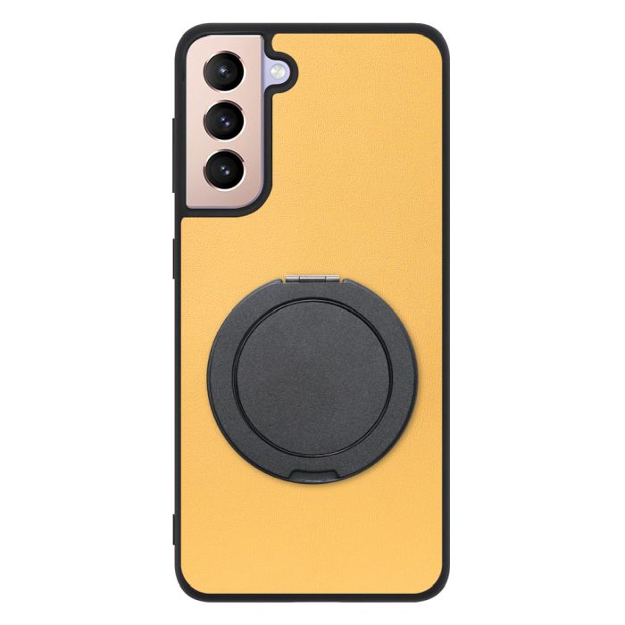 [ LOOF RING-SHELL (シンプル Ver.) ] Galaxy S21 5G SC-51B / SCG09 s215g スマホケース 背面 ケース カバー ハードケース スマホリング リング付き 本革 ストラップホール [ Galaxy S21 5G ]