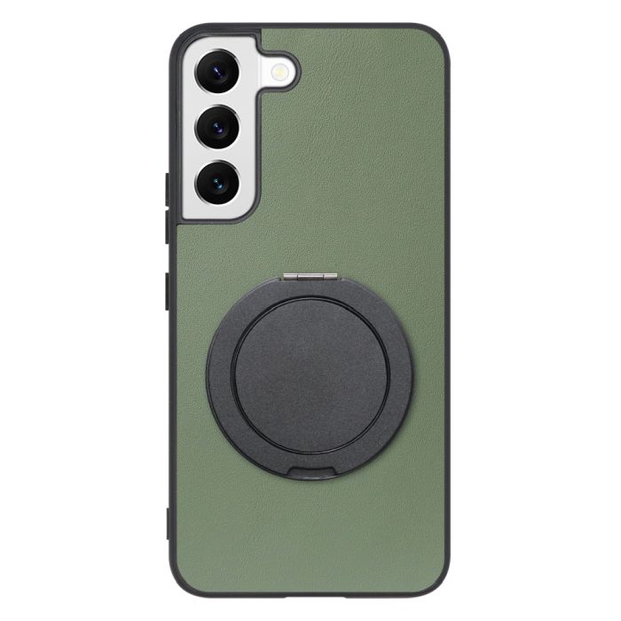 [ LOOF RING-SHELL (シンプル Ver.) ] Galaxy S22 SC-51C / SCG13  スマホケース 背面 ケース カバー ハードケース スマホリング リング付き 本革 ストラップホール [ Galaxy S22 ]