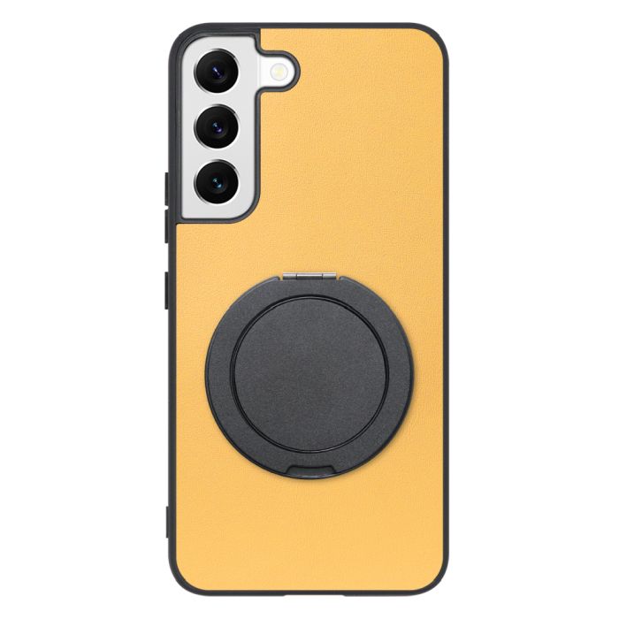 [ LOOF RING-SHELL (シンプル Ver.) ] Galaxy S22 SC-51C / SCG13  スマホケース 背面 ケース カバー ハードケース スマホリング リング付き 本革 ストラップホール [ Galaxy S22 ]