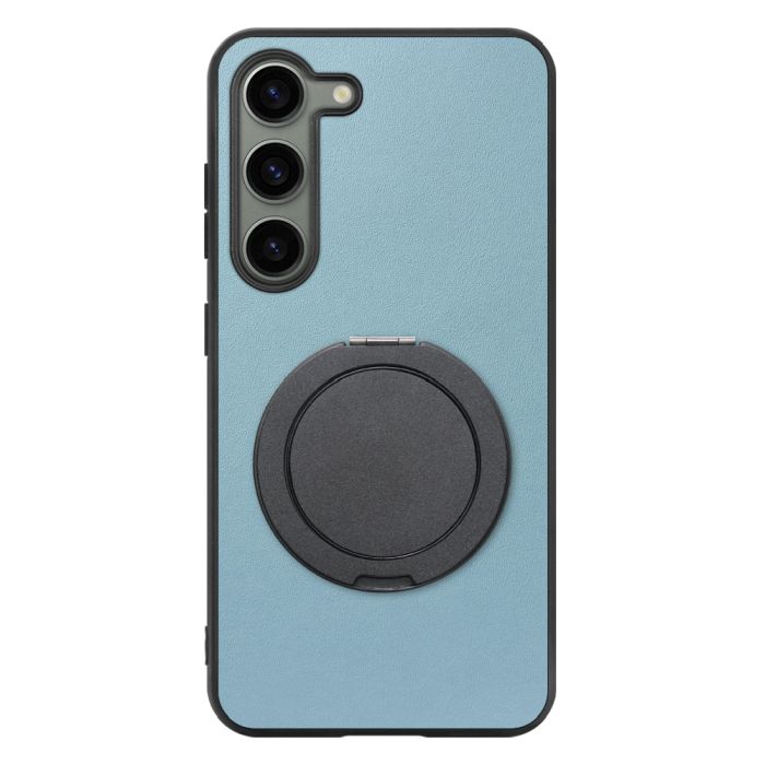 [ LOOF RING-SHELL (シンプル Ver.) ] Galaxy S23  スマホケース 背面 ケース カバー ハードケース スマホリング リング付き 本革 ストラップホール [ Galaxy S23 ]