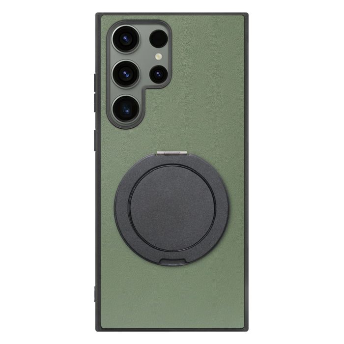 [ LOOF RING-SHELL (シンプル Ver.) ] Galaxy S23 Ultra s23ultra スマホケース 背面 ケース カバー ハードケース スマホリング リング付き 本革 ストラップホール [ Galaxy S23 Ultra ]