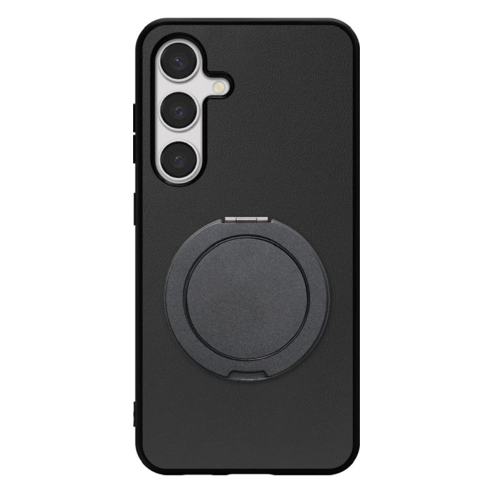 [ LOOF RING-SHELL (シンプル Ver.) ] Galaxy S24 s24 スマホケース 背面 ケース カバー ハードケース スマホリング リング付き 本革 ストラップホール [ Galaxy S24 ]