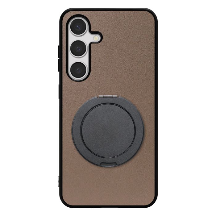 [ LOOF RING-SHELL (シンプル Ver.) ] Galaxy S24 s24 スマホケース 背面 ケース カバー ハードケース スマホリング リング付き 本革 ストラップホール [ Galaxy S24 ]