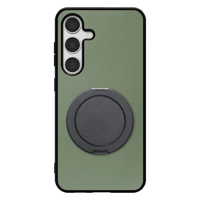 [ LOOF RING-SHELL (シンプル Ver.) ] Galaxy S24 s24 スマホケース 背面 ケース カバー ハードケース スマホリング リング付き 本革 ストラップホール [ Galaxy S24 ]