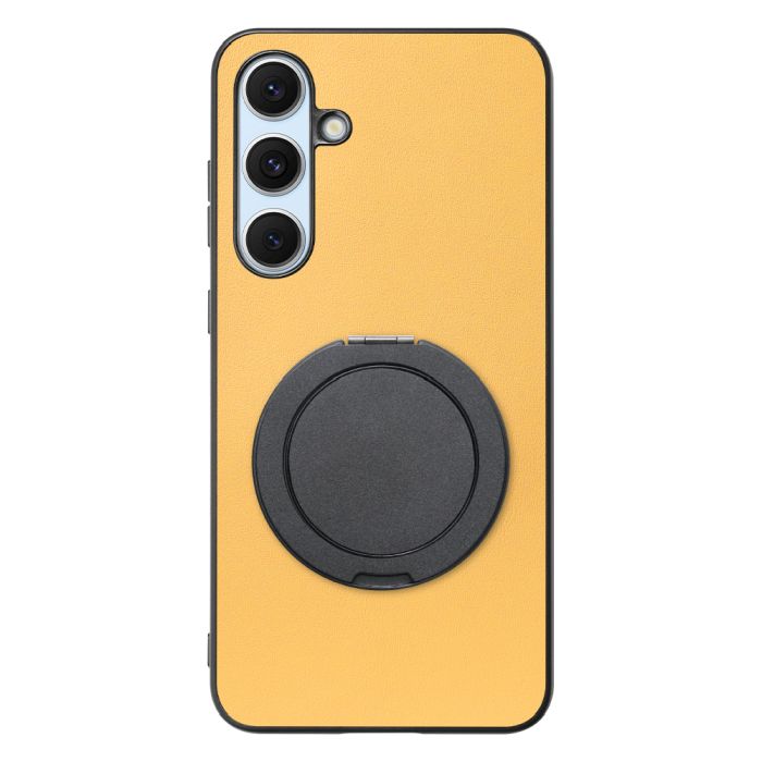 [ LOOF RING-SHELL (シンプル Ver.) ] Galaxy S24 FE SM-S721Q / SCG30 ギャラクシー s24fe スマホケース 背面 ケース カバー ハードケース スマホリング リング付き 本革 ストラップホール [ Galaxy S24 FE ]