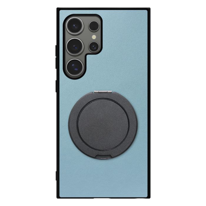 [ LOOF RING-SHELL (シンプル Ver.) ] Galaxy S24 Ultra s24ultra スマホケース 背面 ケース カバー ハードケース スマホリング リング付き 本革 ストラップホール [ Galaxy S24 Ultra ]