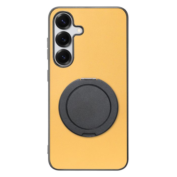 [ LOOF RING-SHELL (シンプル Ver.) ] Galaxy S25 SC-51F スマホケース 背面 ケース カバー ハードケース スマホリング リング付き 本革 ストラップホール [ Galaxy S25 ]