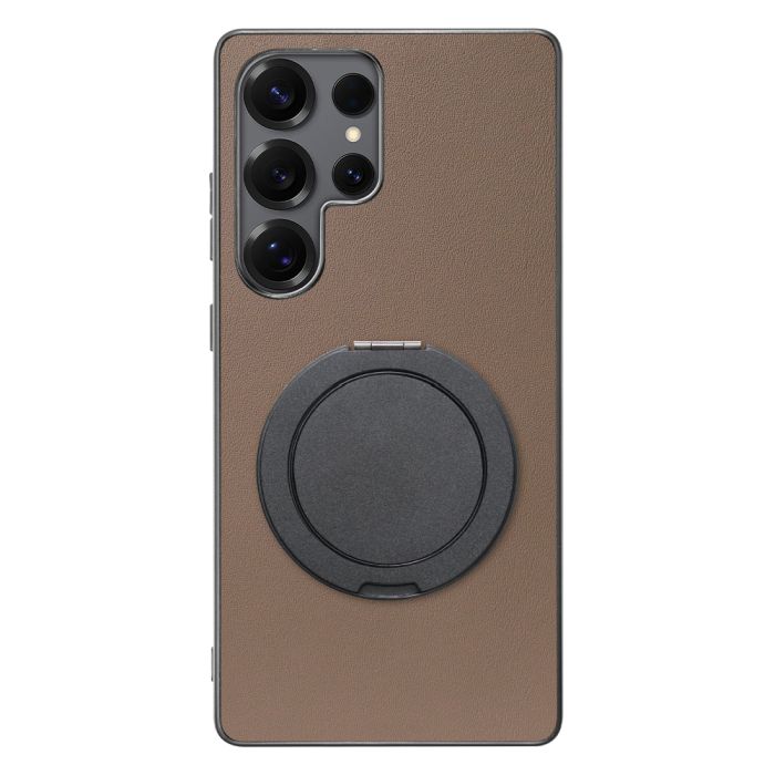 [ LOOF RING-SHELL (シンプル Ver.) ] Galaxy S25 Ultra SC-52F スマホケース 背面 ケース カバー ハードケース スマホリング リング付き 本革 ストラップホール [ Galaxy S25 Ultra ]