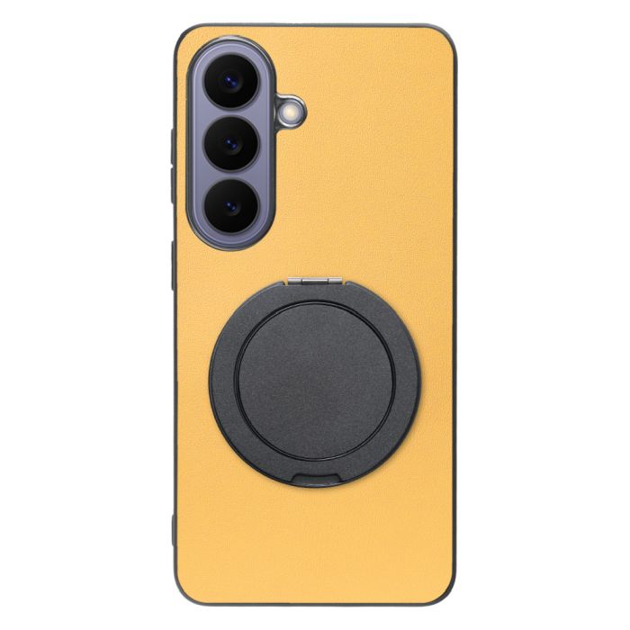 [ LOOF RING-SHELL (シンプル Ver.) ] Galaxy S26 Samsung SC-51G スマホケース 背面 ケース カバー ハードケース スマホリング リング付き 本革 ストラップホール [ Galaxy S26 ]