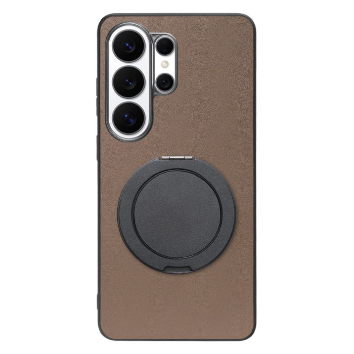 [ LOOF RING-SHELL (シンプル Ver.) ] Galaxy S26 Ultra Samsung SC-53G スマホケース 背面 ケース カバー ハードケース スマホリング リング付き 本革 ストラップホール [ Galaxy S26 Ultra ]