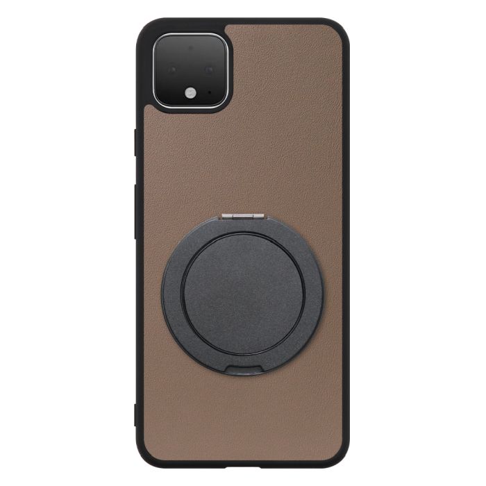 [ LOOF RING-SHELL (シンプル Ver.) ] Google Pixel 4 XL googlepixel pixel4xl ピクセル4XL スマホケース 背面 ケース カバー ハードケース スマホリング リング付き 本革 ストラップホール [ Google Pixel 4 XL ]