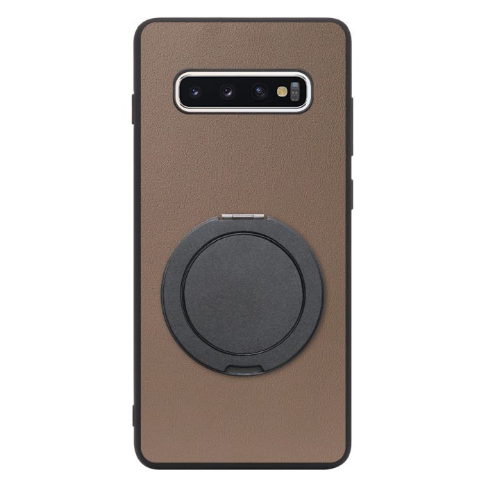 [ LOOF RING-SHELL (シンプル Ver.) ] Galaxy S10+ SC-04L / SCV42 s10plus s10 plus スマホケース 背面 ケース カバー ハードケース スマホリング リング付き 本革 ストラップホール [ Galaxy S10+ ]