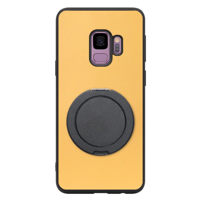 [ LOOF RING-SHELL (シンプル Ver.) ] Galaxy S9 SC-02K / SCV38 galaxys9 スマホケース 背面 ケース カバー ハードケース スマホリング リング付き 本革 ストラップホール [ Galaxy S9 ]