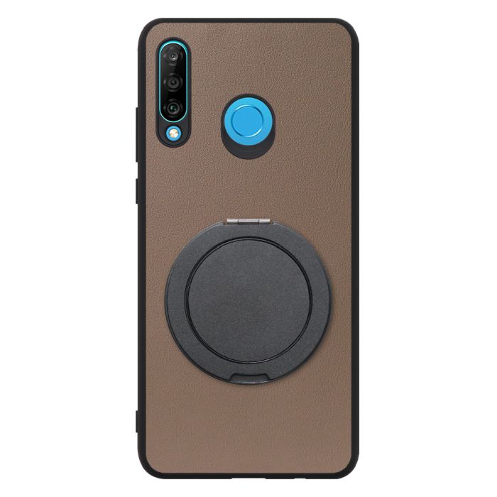 [ LOOF RING-SHELL (シンプル Ver.) ] HUAWEI P30 lite / P30 lite Premium p30lite p30litepremium スマホケース 背面 ケース カバー ハードケース スマホリング リング付き 本革 ストラップホール [ HUAWEI P30 lite / lite Premium ]