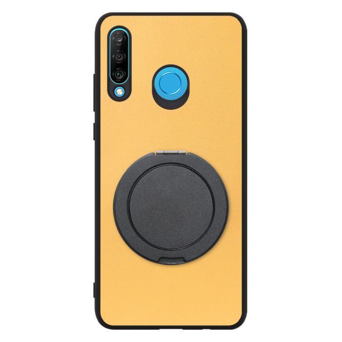 [ LOOF RING-SHELL (シンプル Ver.) ] HUAWEI P30 lite / P30 lite Premium p30lite p30litepremium スマホケース 背面 ケース カバー ハードケース スマホリング リング付き 本革 ストラップホール [ HUAWEI P30 lite / lite Premium ]