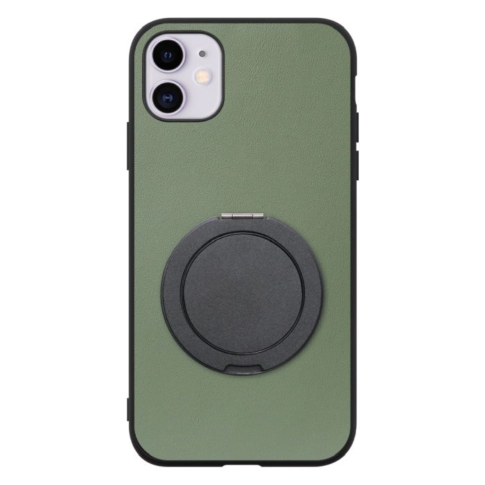 [ LOOF RING-SHELL (シンプル Ver.) ] iPhone 11 iPhone11 スマホケース 背面 ケース カバー ハードケース スマホリング リング付き 本革 ストラップホール [ iPhone 11 ]