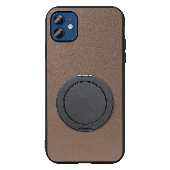 [ LOOF RING-SHELL (シンプル Ver.) ] iPhone 12 / 12 Pro iphone12 iphone12pro 12pro 12プロ スマホケース 背面 ケース カバー ハードケース スマホリング リング付き 本革 ストラップホール [ iPhone 12 / 12 Pro ]