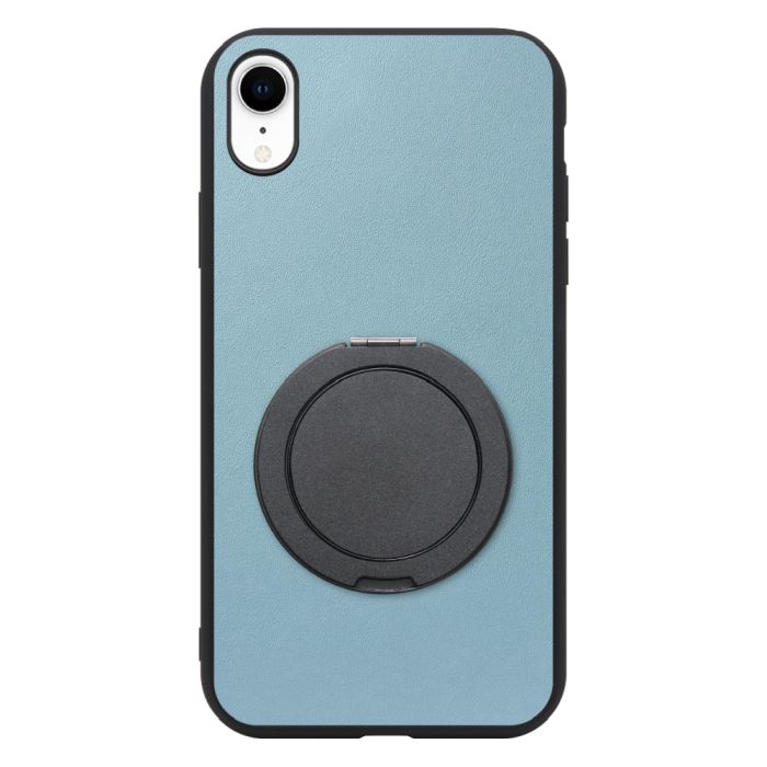 [ LOOF RING-SHELL (シンプル Ver.) ] iPhone XR iPhonexr スマホケース 背面 ケース カバー ハードケース スマホリング リング付き 本革 ストラップホール [ iPhone XR ]