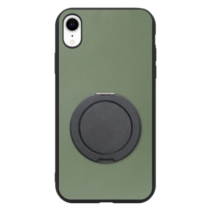 [ LOOF RING-SHELL (シンプル Ver.) ] iPhone XR iPhonexr スマホケース 背面 ケース カバー ハードケース スマホリング リング付き 本革 ストラップホール [ iPhone XR ]