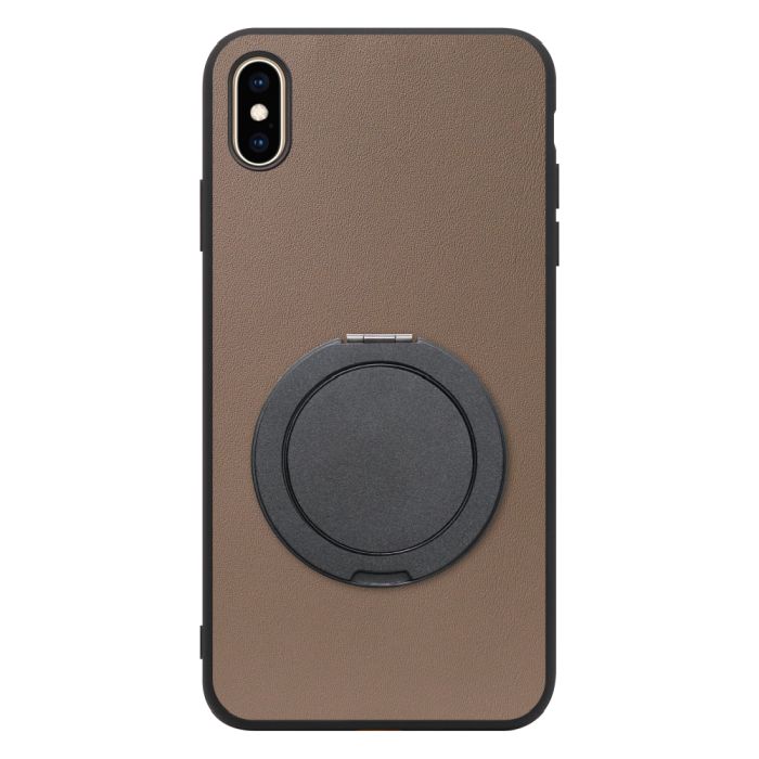 [ LOOF RING-SHELL (シンプル Ver.) ] iPhone XS Max iPhonexsmax xsmax スマホケース 背面 ケース カバー ハードケース スマホリング リング付き 本革 ストラップホール [ iPhone XS Max ]